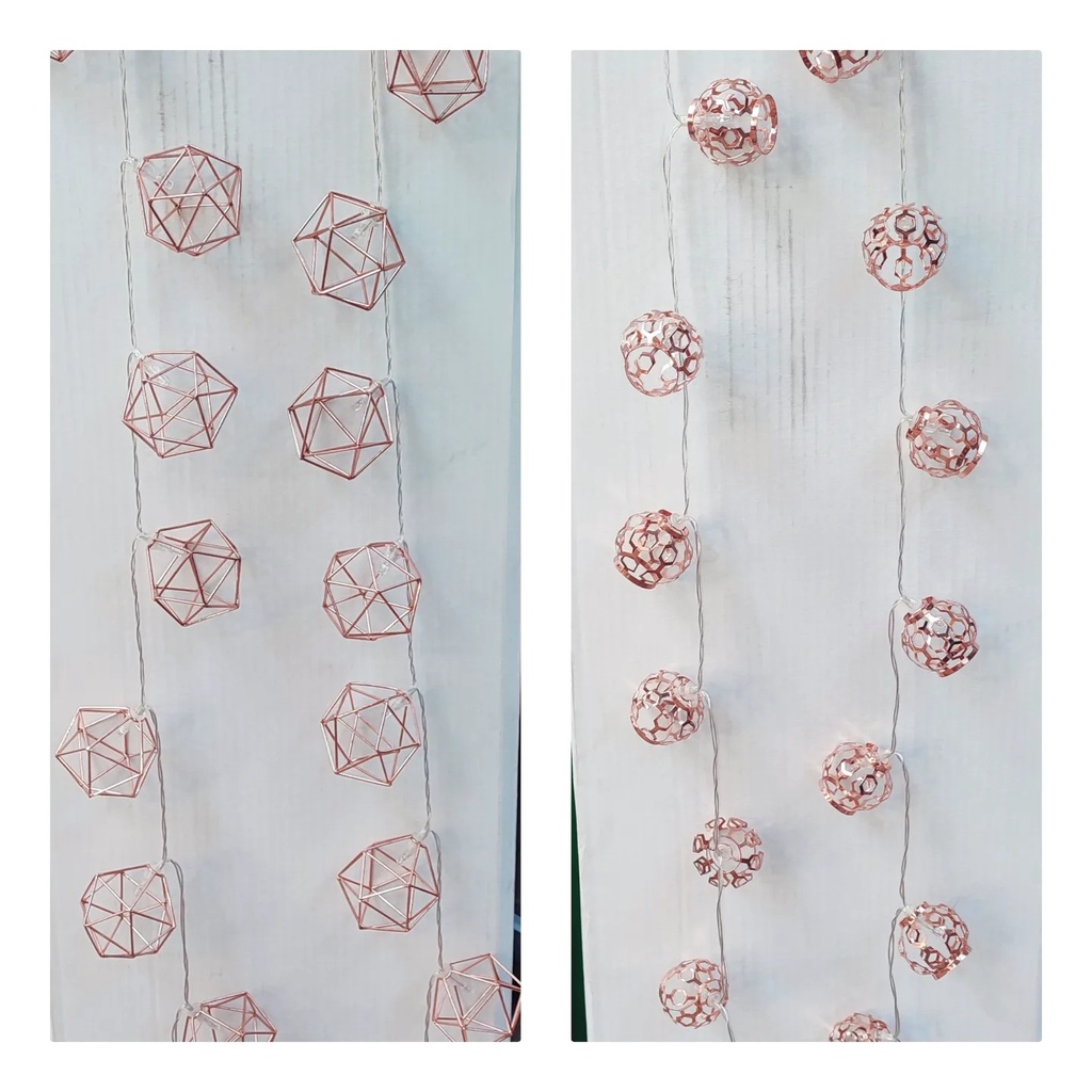 Rose gold fairy lights (no batteries)