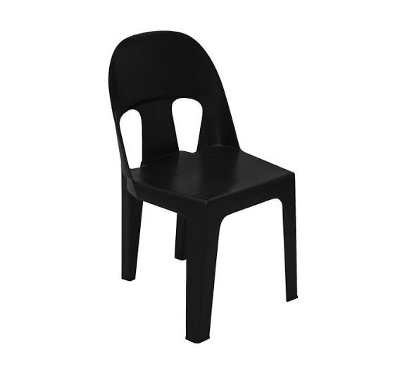 Adult plastic chair - black
