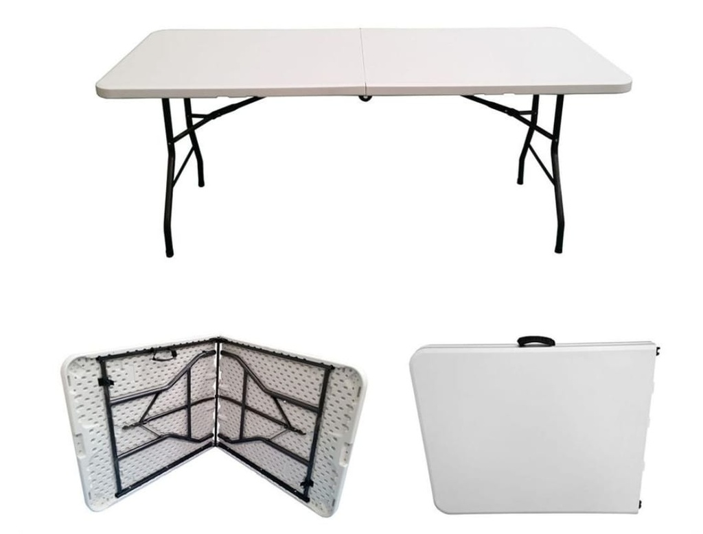 White fold up table 