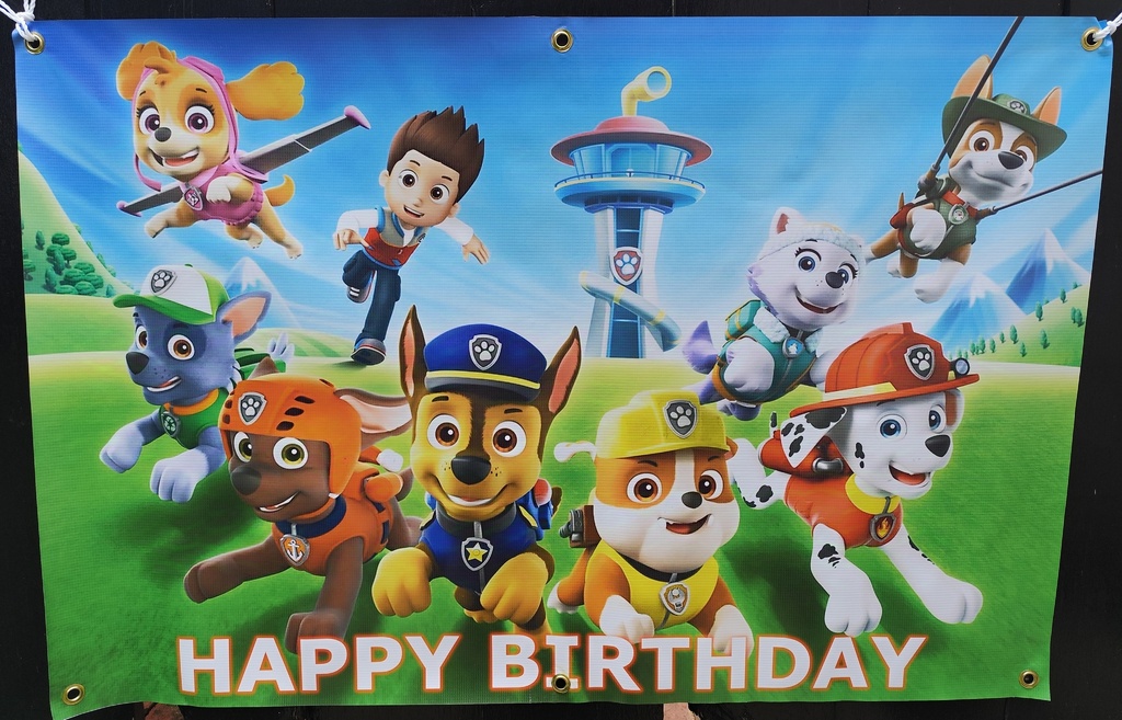 PVC Birthday Banner - Paw Patrol